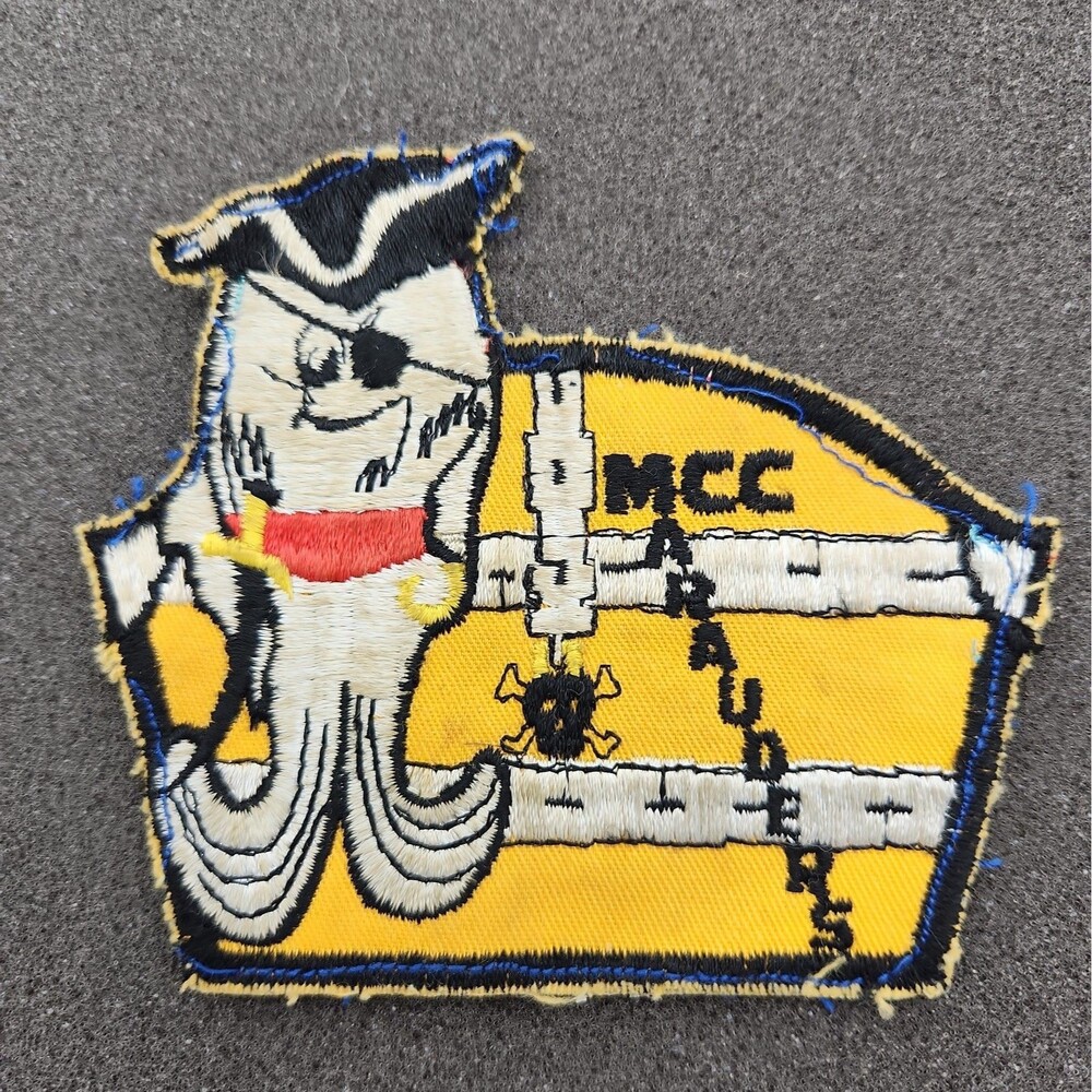 Patch Morton Community College Marauders 1960's Embroidered Sew On Iron Vintage